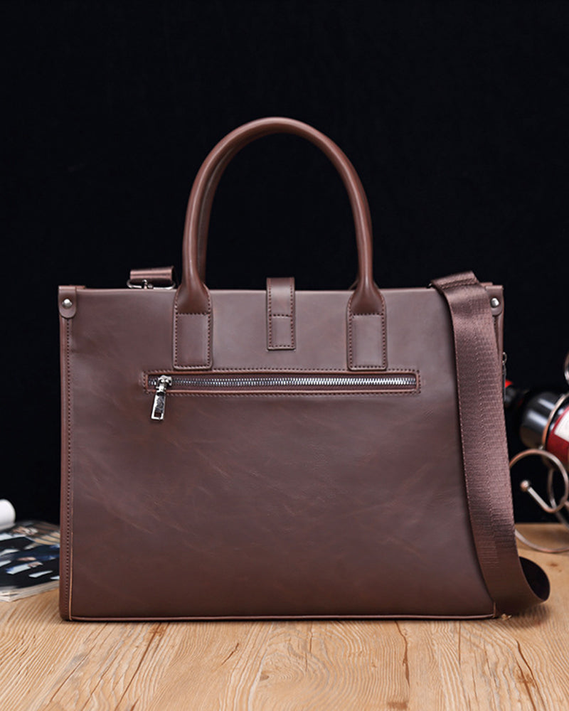 Jane | Elegante laptoptas voor dames van bruin kunstleer