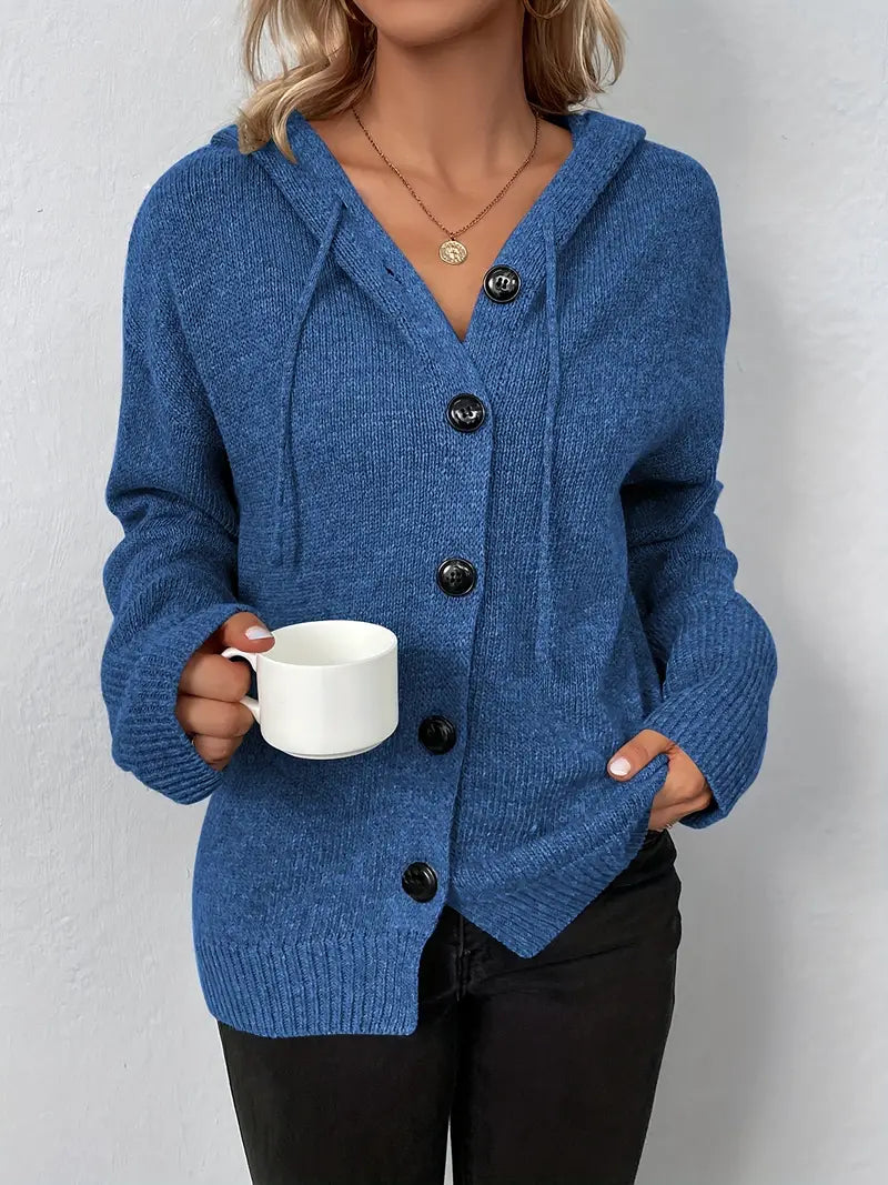 Halina | Gebreid vest met capuchon