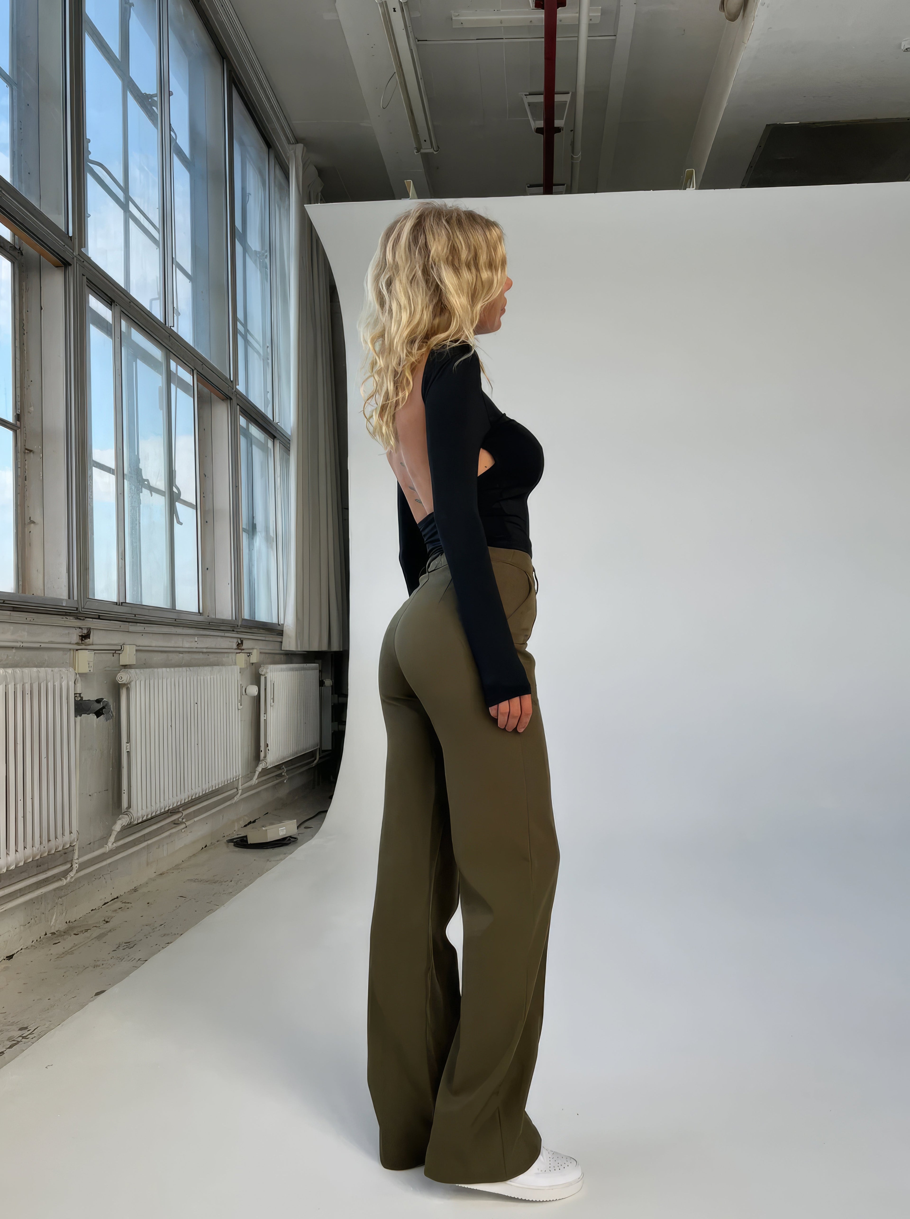 Eva Wijde Broek - Hoge Taille -  Diverse Kleuren - Geschikt voor alle Lichaamstypen