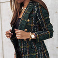 Celestine | Grofgebreide Blazer met Ruitpatroon