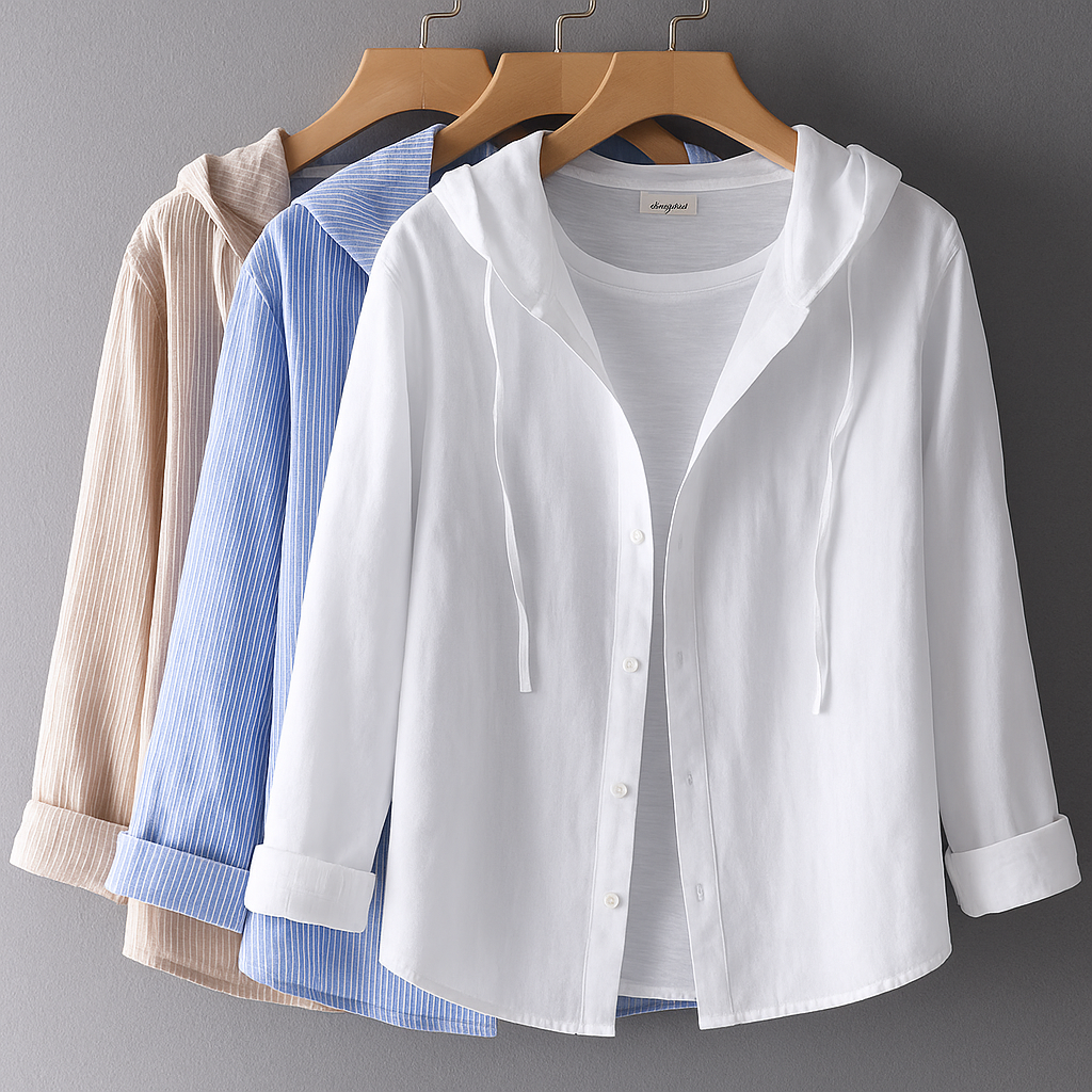 Laura | Lichte Blouse met Capuchon