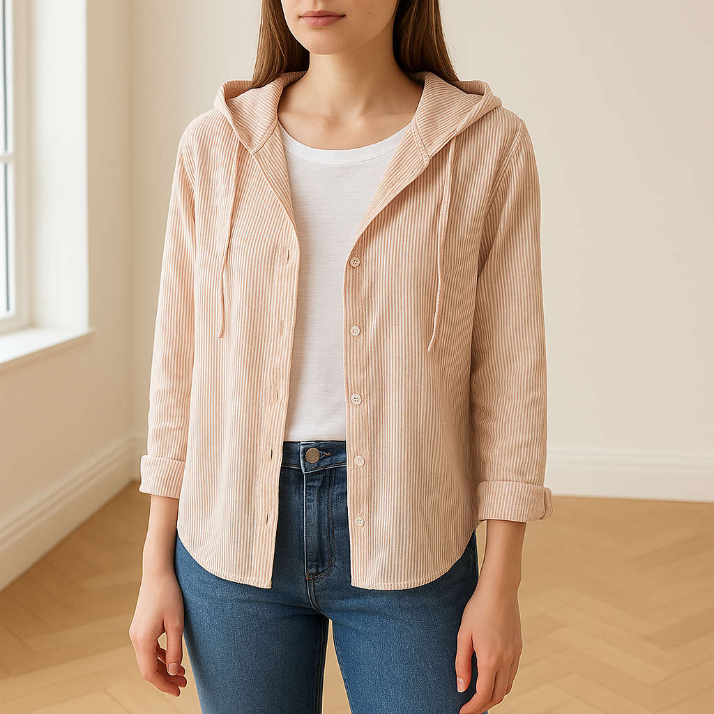 Laura | Lichte Blouse met Capuchon