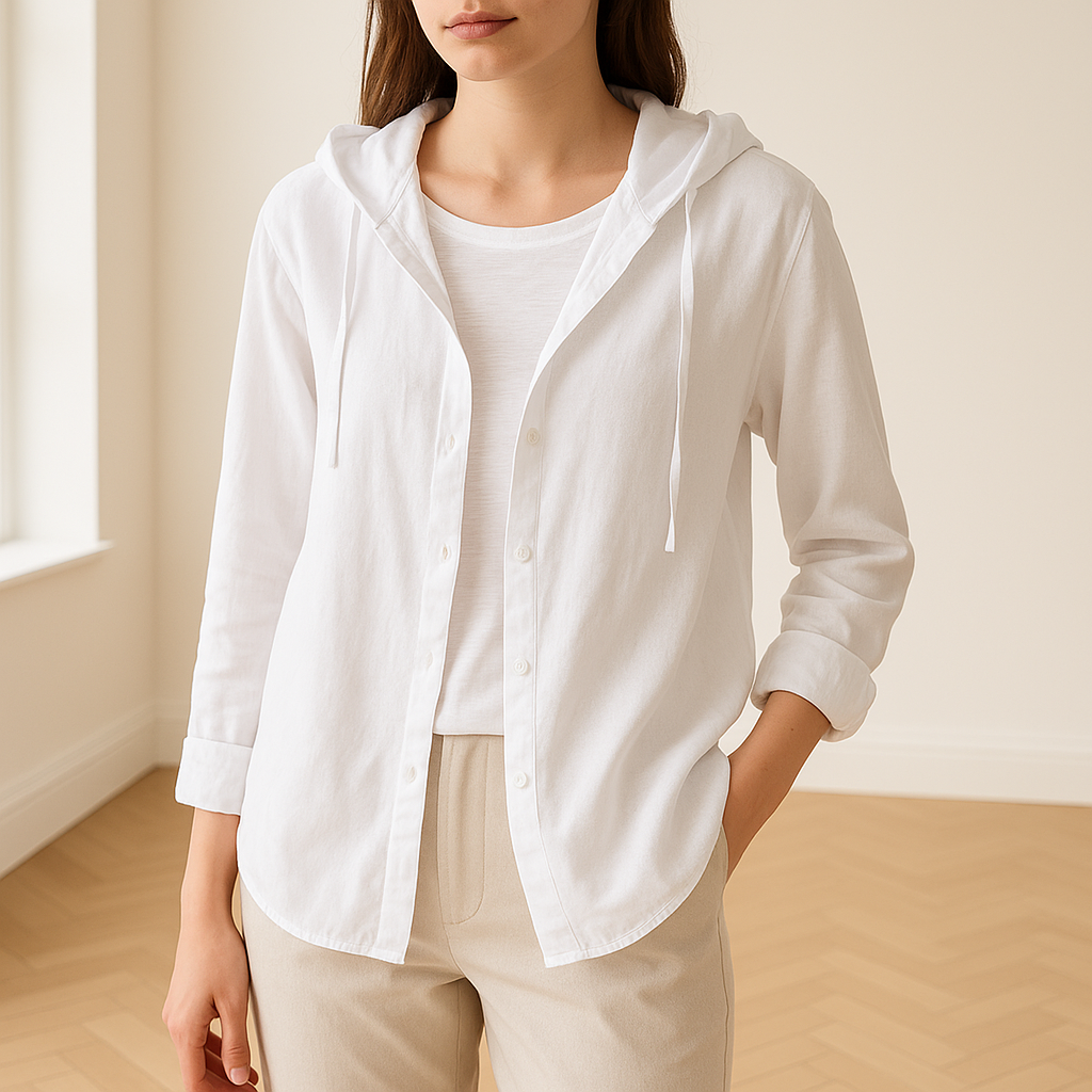 Laura | Lichte Blouse met Capuchon