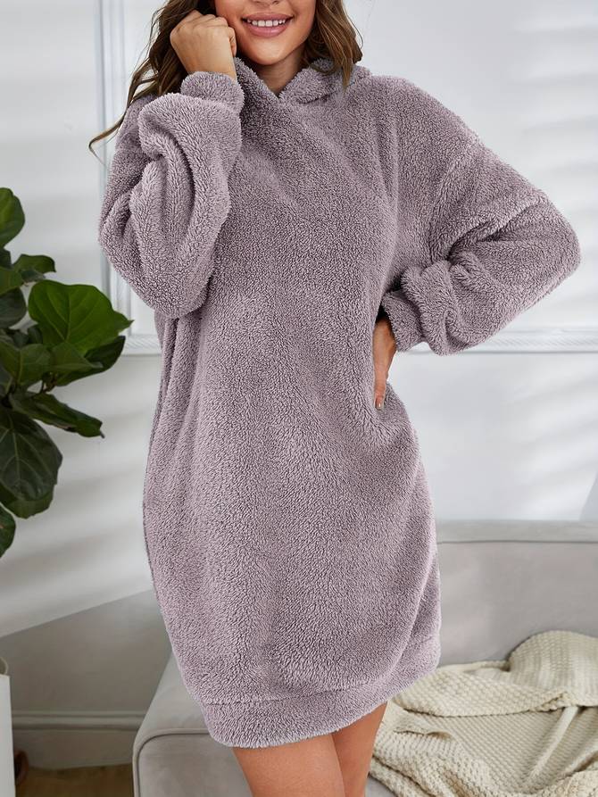 Nyx | Warme teddy dames hoodie met capuchon