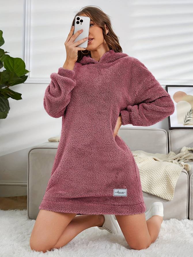 Nyx | Warme teddy dames hoodie met capuchon