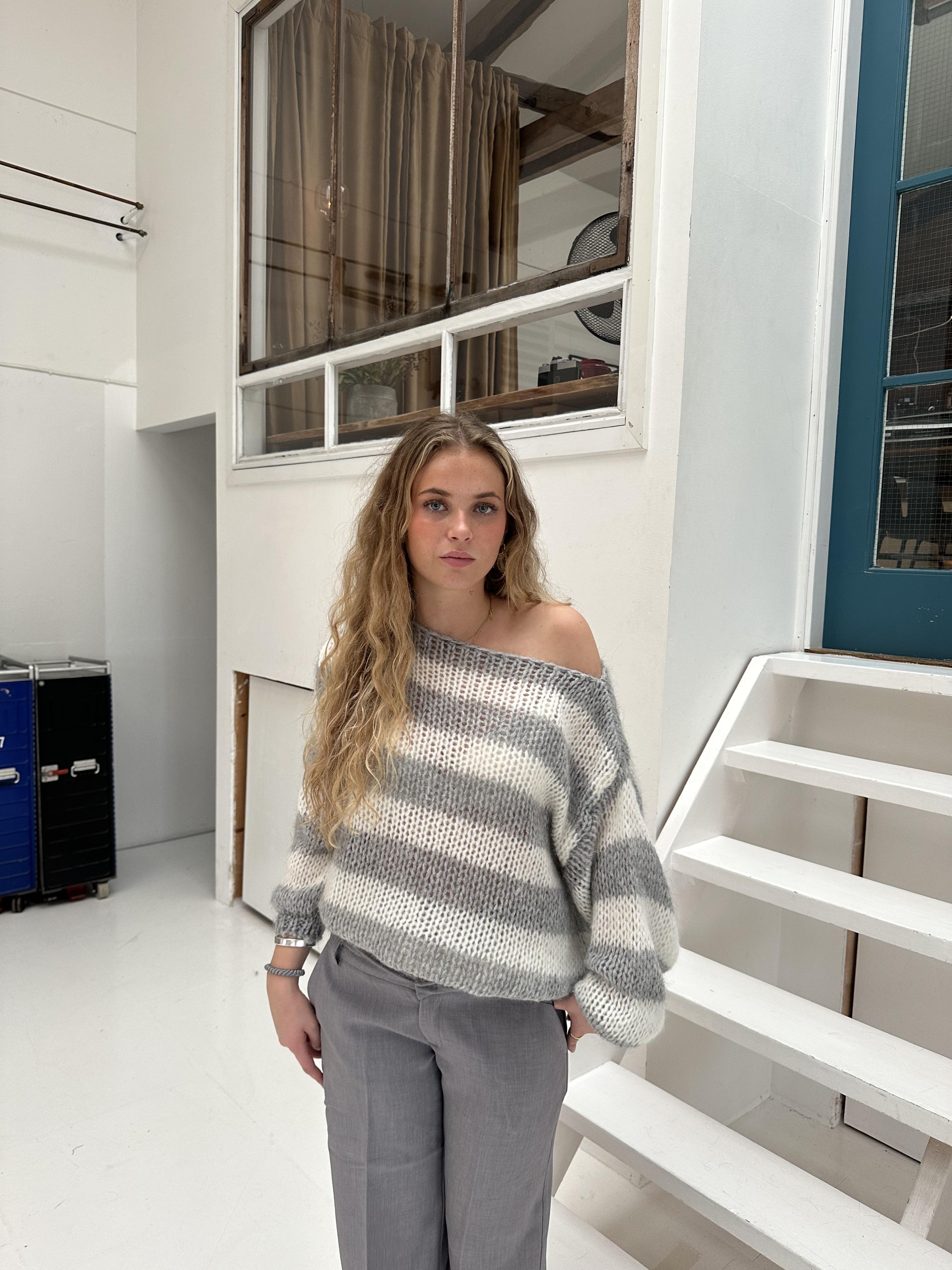 Livia | Gebreide sweater met strepen