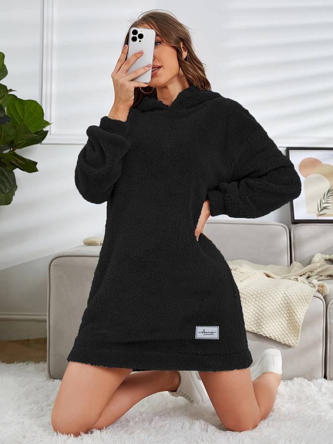 Nyx | Warme teddy dames hoodie met capuchon