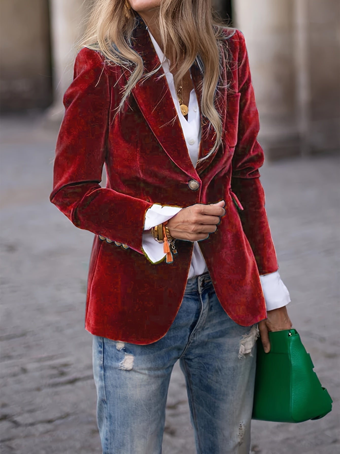 Maelis - Fluwelen Blazer voor Vrouwen