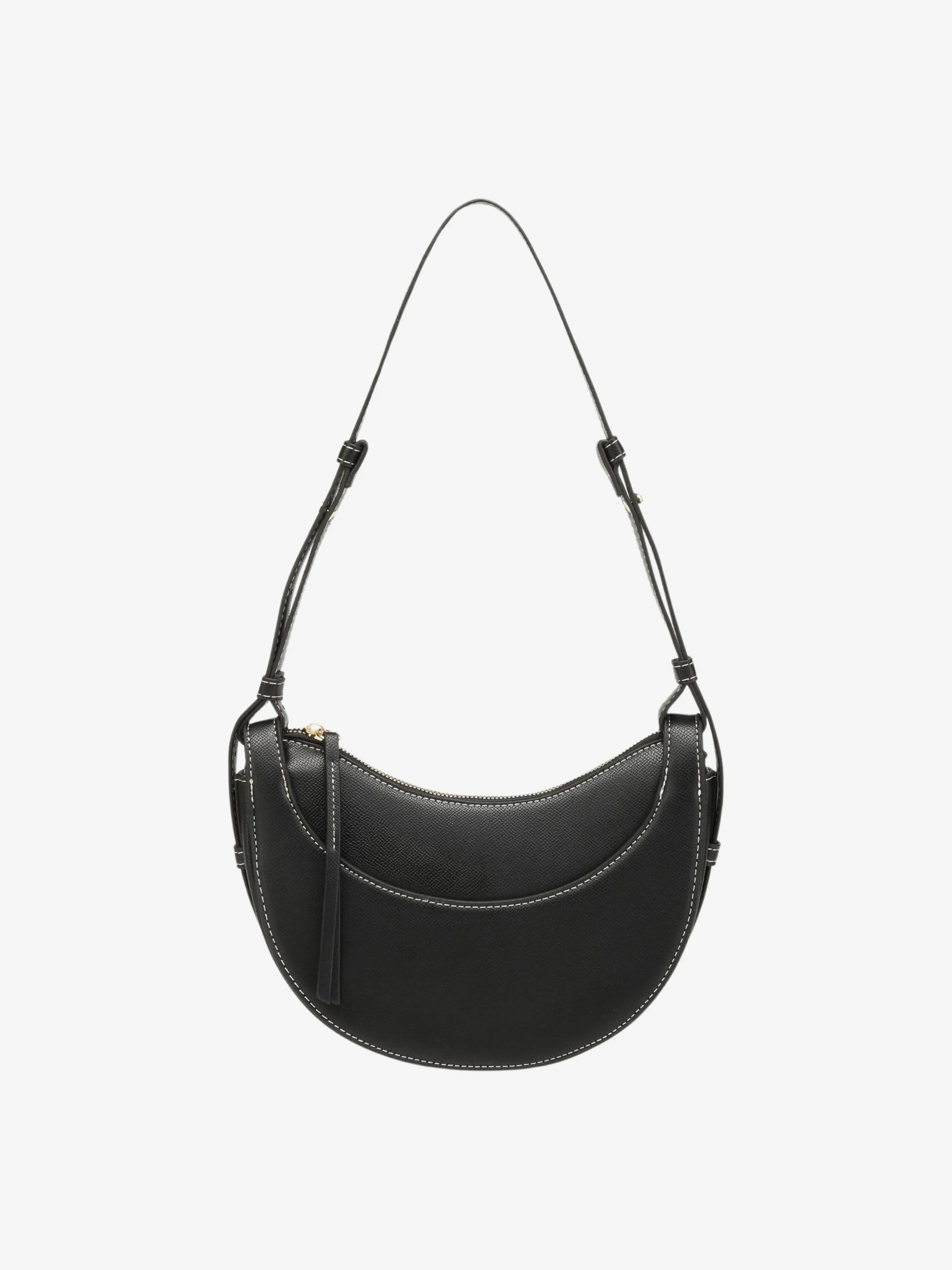 Amily | Verstelbare Schouderriem Gebogen Crossbody-Tas met Kwastje