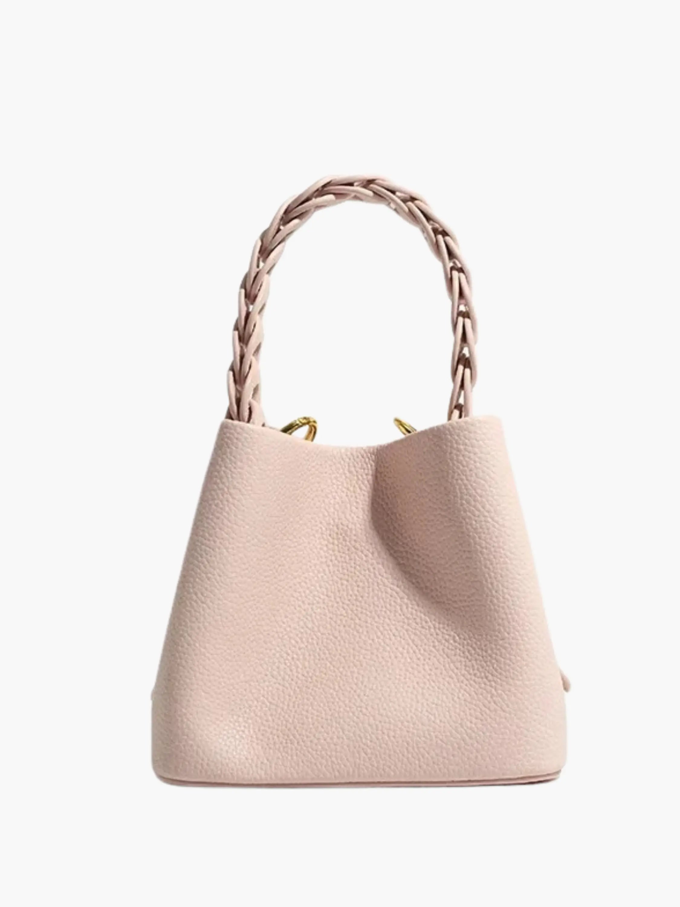 Yamina | Elegante gestructureerde handtas met gevlochten handvat