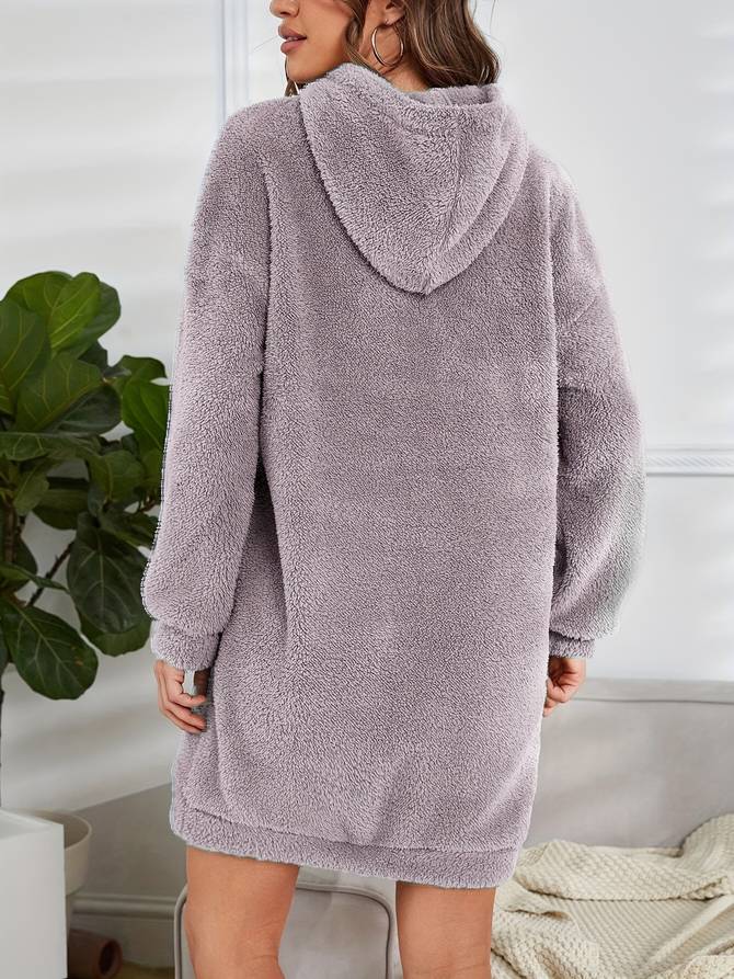 Nyx | Warme teddy dames hoodie met capuchon