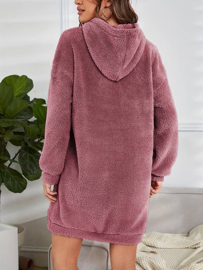 Nyx | Warme teddy dames hoodie met capuchon