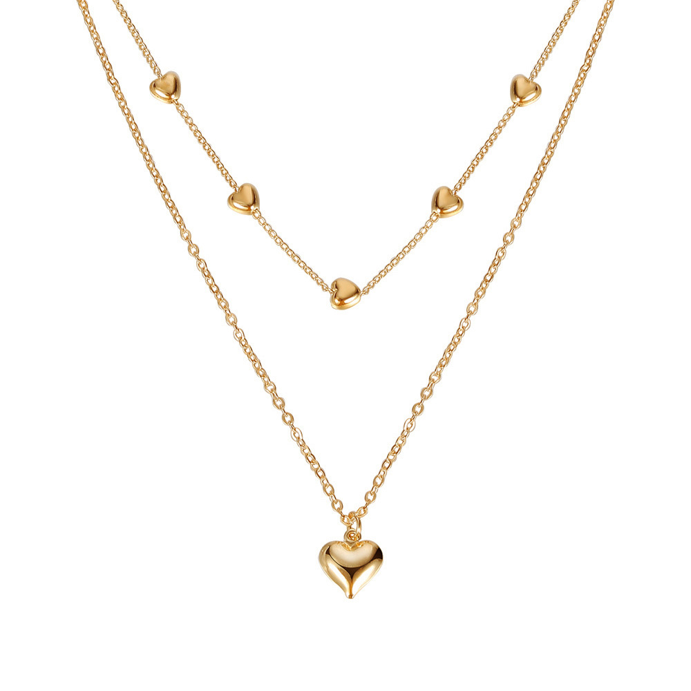 Luna | Tweedelige Hartjes Ketting Set