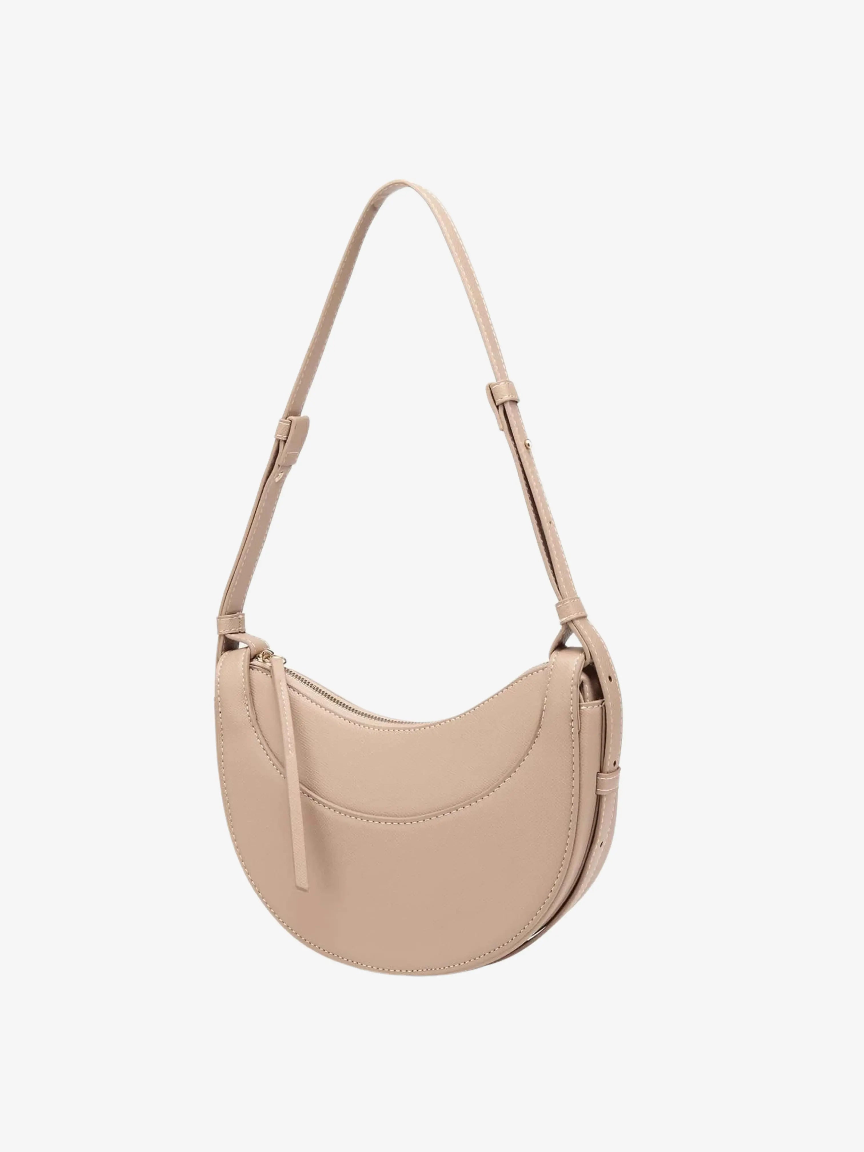 Amily | Verstelbare Schouderriem Gebogen Crossbody-Tas met Kwastje