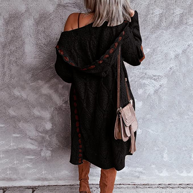 Nicole | Comfy lang vest met capuchon