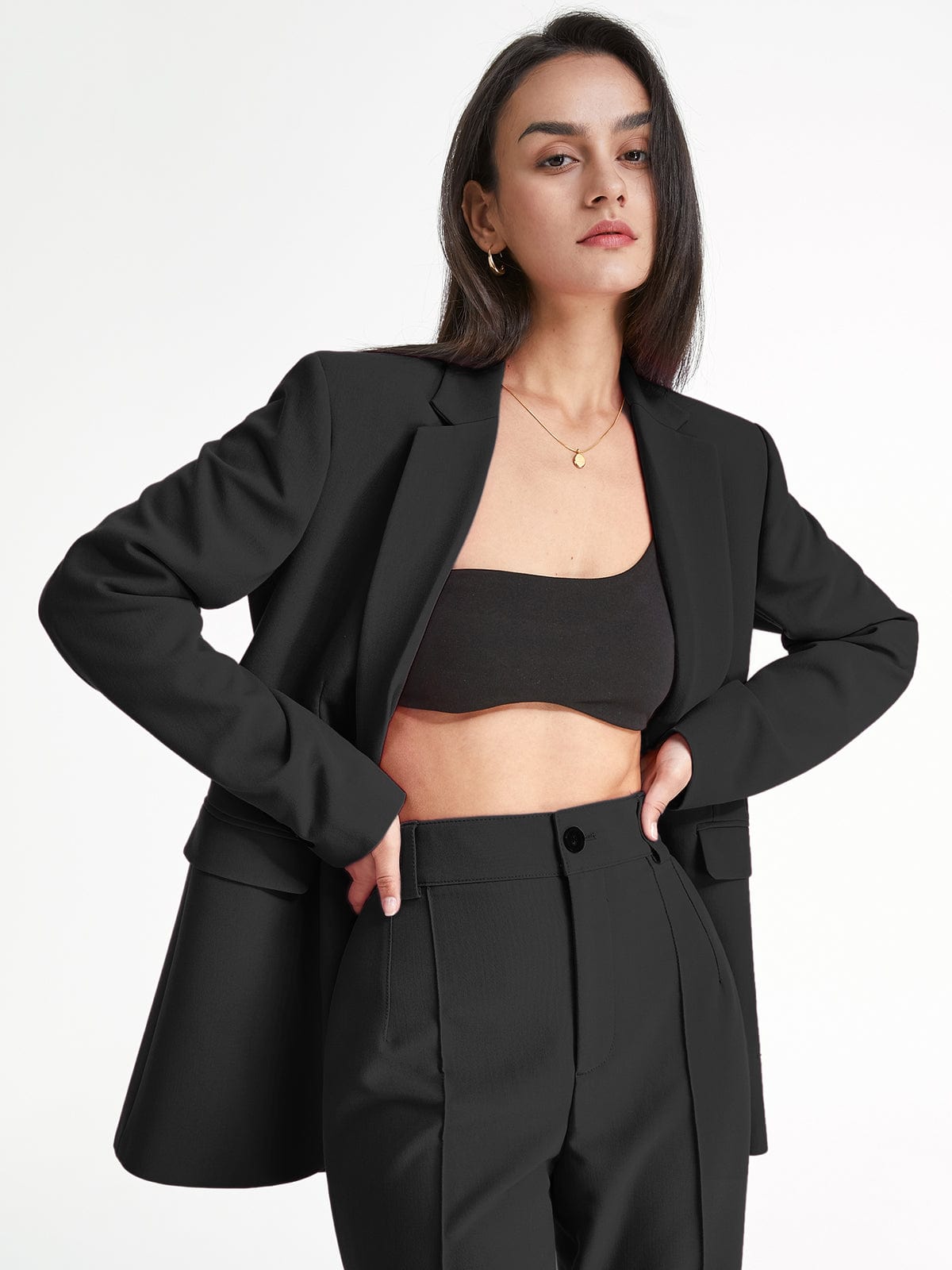 Maja | Stijlvolle Oversized Blazer in Effen Kleur