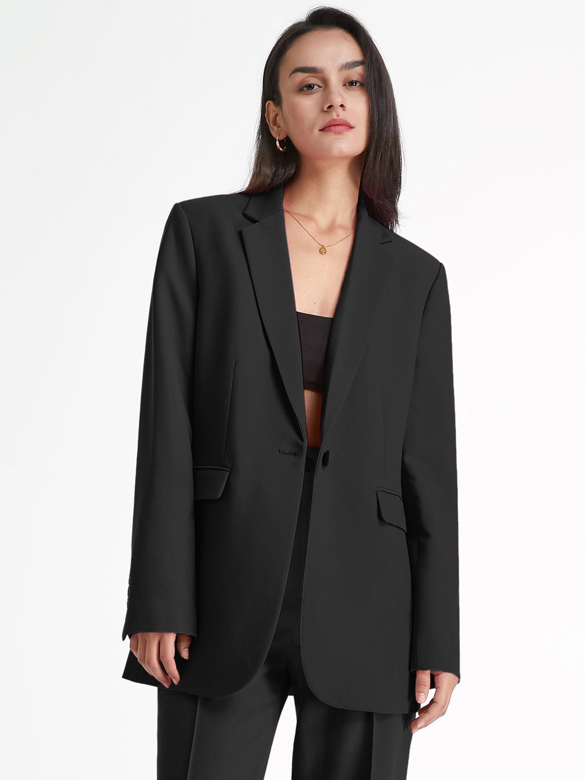 Maja | Stijlvolle Oversized Blazer in Effen Kleur