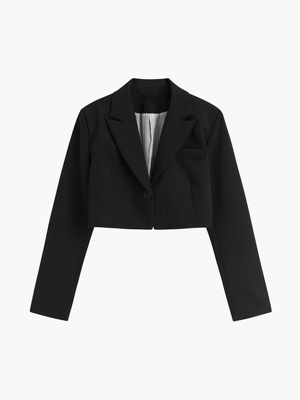 Selina | Trendy zwarte cropped blazer voor dames als kantooroutfit