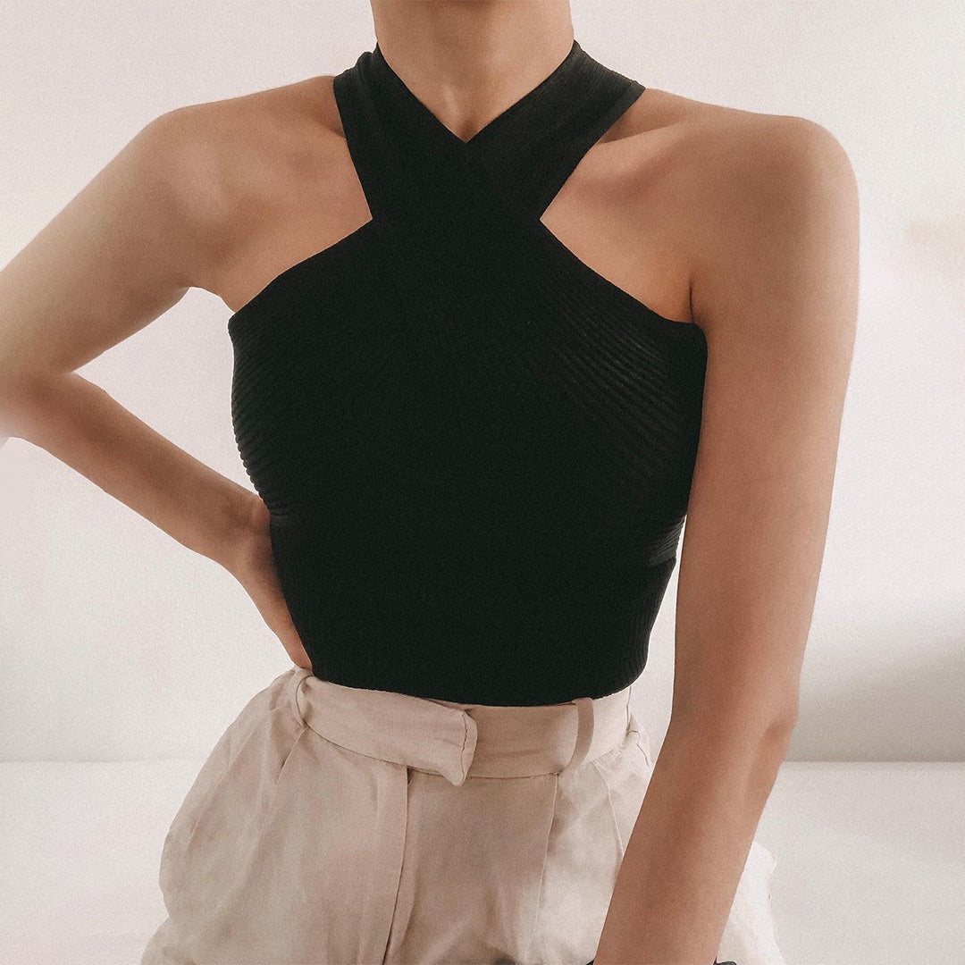Isidora | Elegante top met gekruiste band