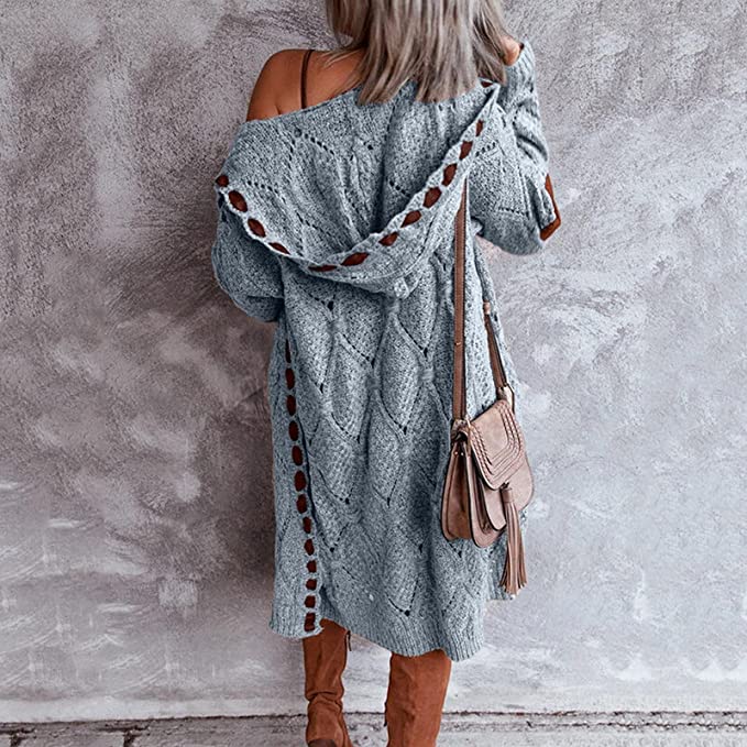 Nicole | Comfy lang vest met capuchon