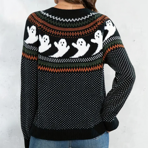 Ciska | Unisex gebreide halloween ghost cardigan
