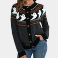 Ciska | Unisex gebreide halloween ghost cardigan