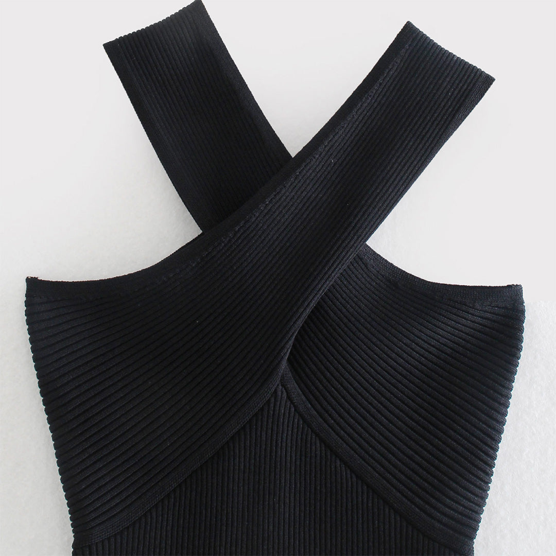 Isidora | Elegante top met gekruiste band