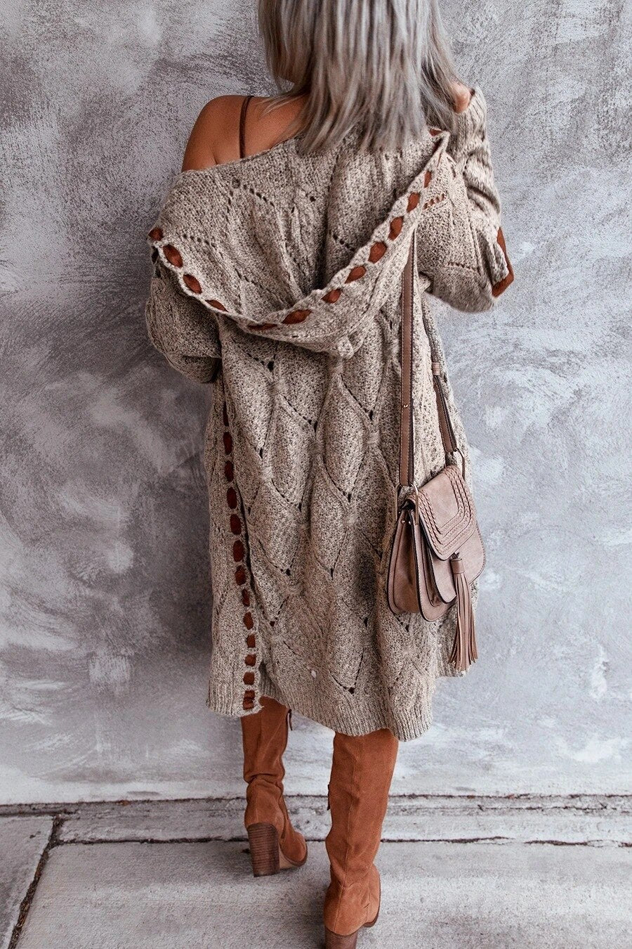 Nicole | Comfy lang vest met capuchon