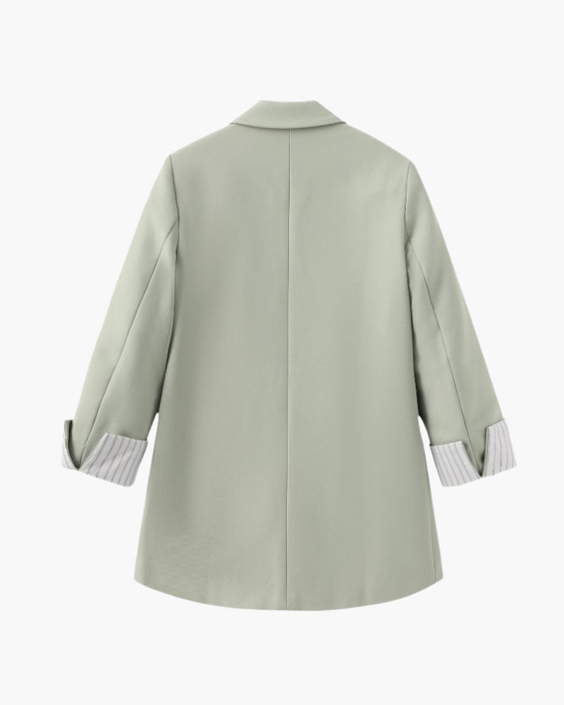 Scarlett | Dubbelzijdige Overslag Mouwen Plus Size Groen Blazer