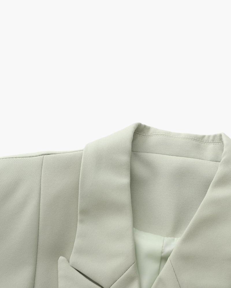Scarlett | Dubbelzijdige Overslag Mouwen Plus Size Groen Blazer