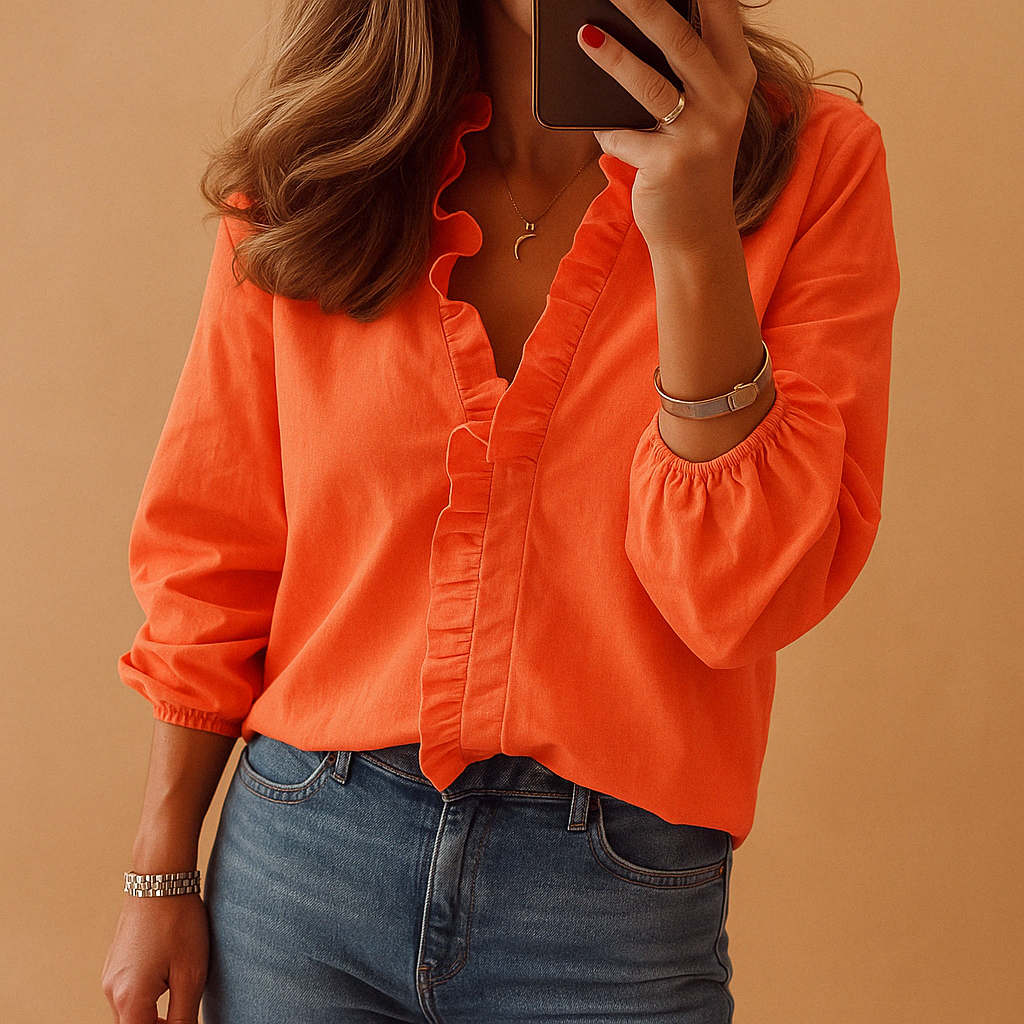 Lisa | Dames blouse met ruches