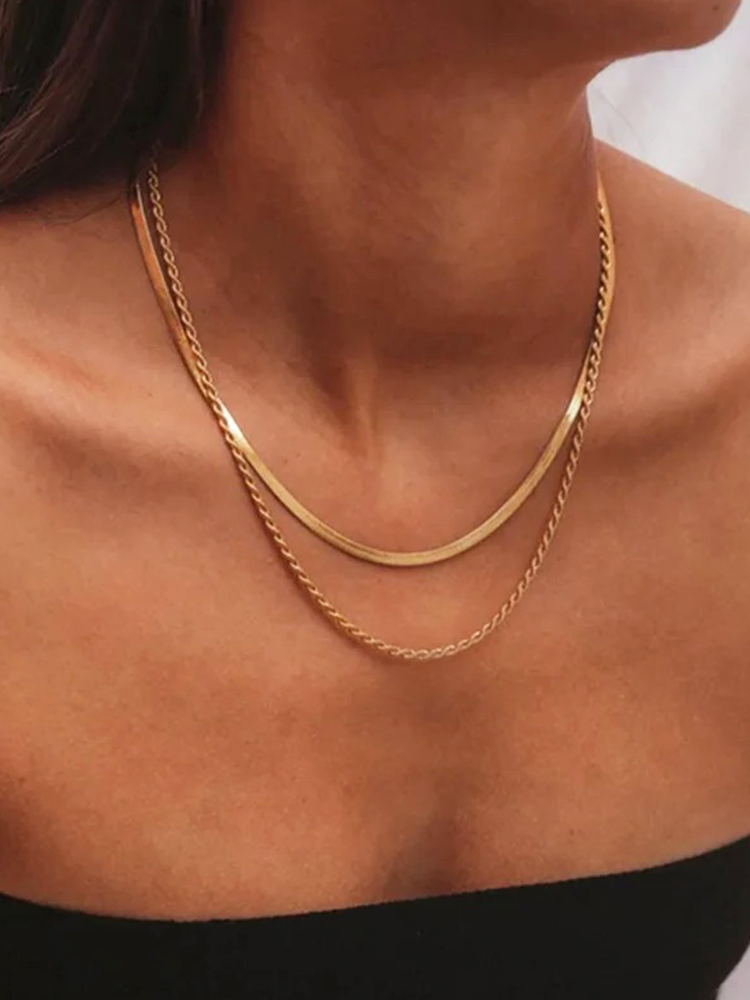 Novella | Dubbel Gelaagde Ketting Goud
