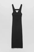 Eliana Midi Jurk - Achterkant Uitsnijding - Polyester - Elegant en Comfortabel
