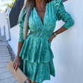 Letta Comfortabele Zomerjurk - Vrouw - V-Hals - Met Ruffles