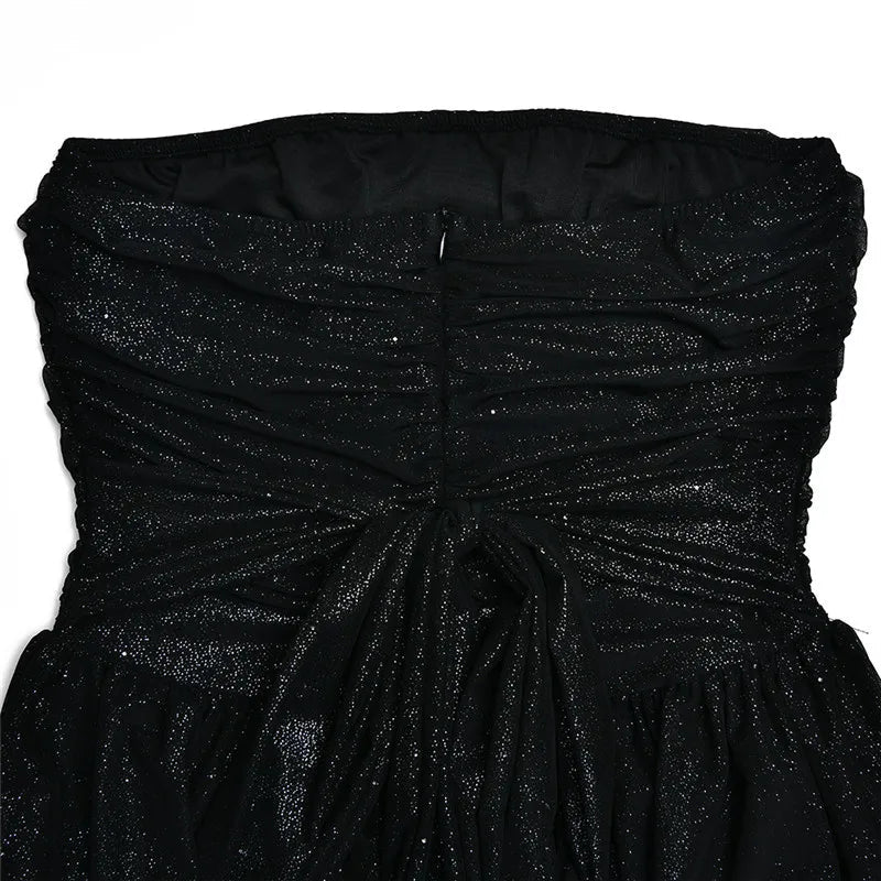 Glamour Mini Jurk voor Avondfeesten - Glanzend Design - Tijdloze Elegantie