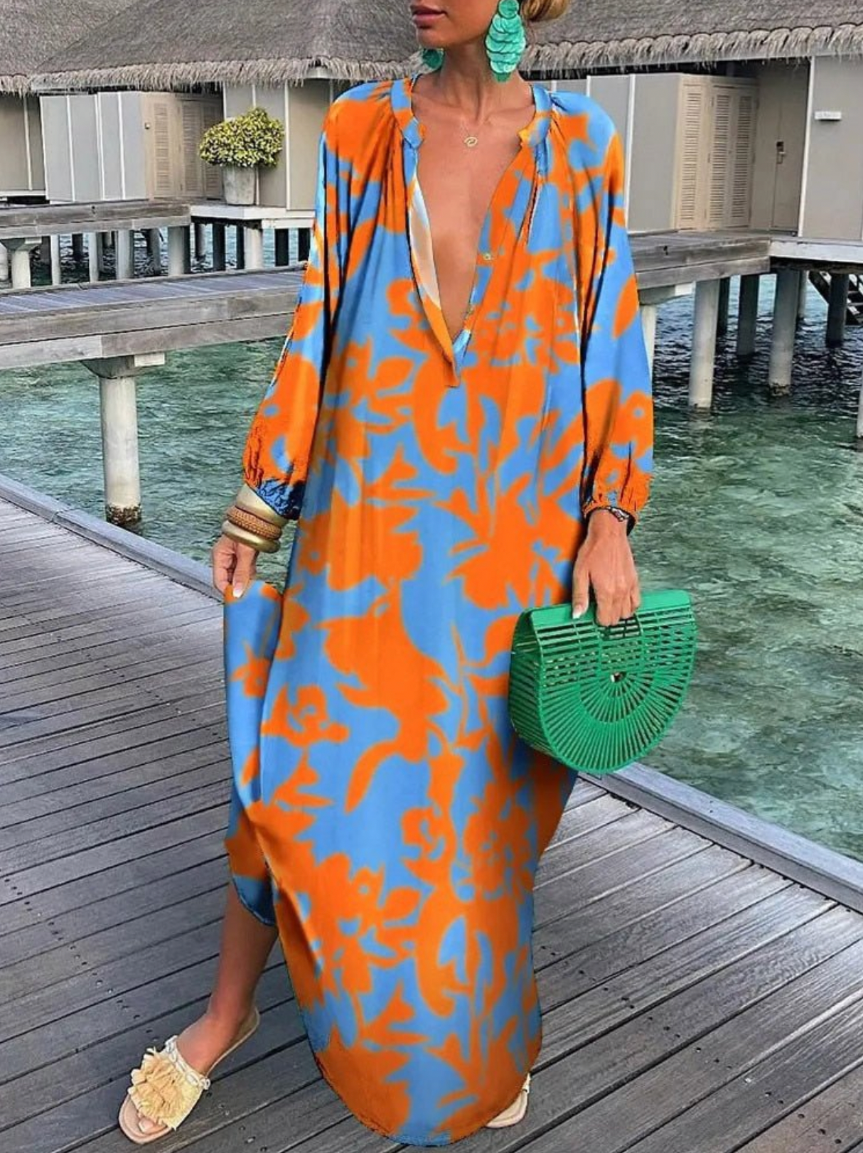Kleurrijke Maxi Jurk — Luchtig, Comfortabel en Tijdloos Design