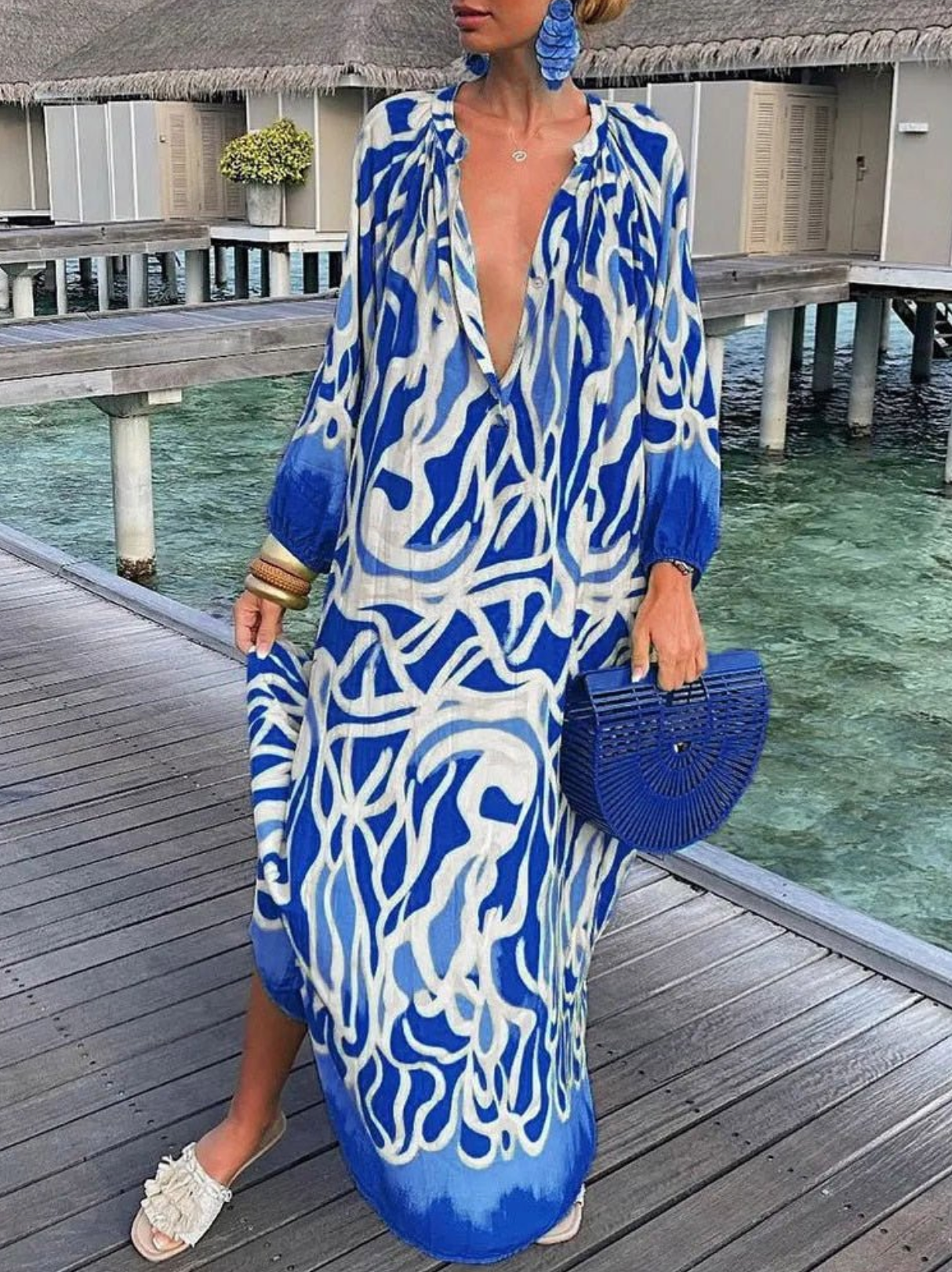 Kleurrijke Maxi Jurk — Luchtig, Comfortabel en Tijdloos Design