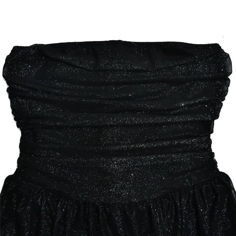 Glamour Mini Jurk voor Avondfeesten - Glanzend Design - Tijdloze Elegantie