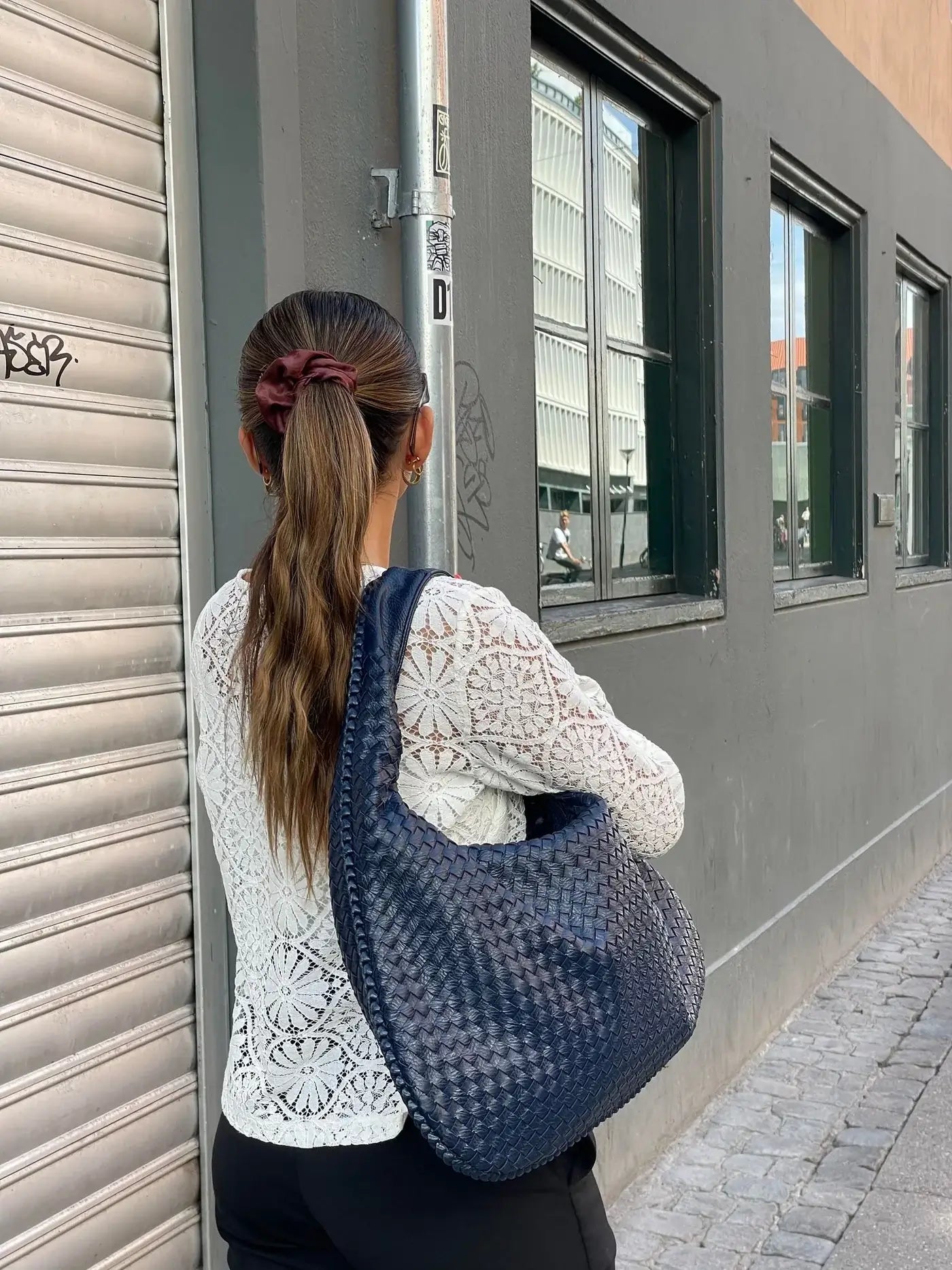 Charlyne | Grote gevlochten Hobo-tas