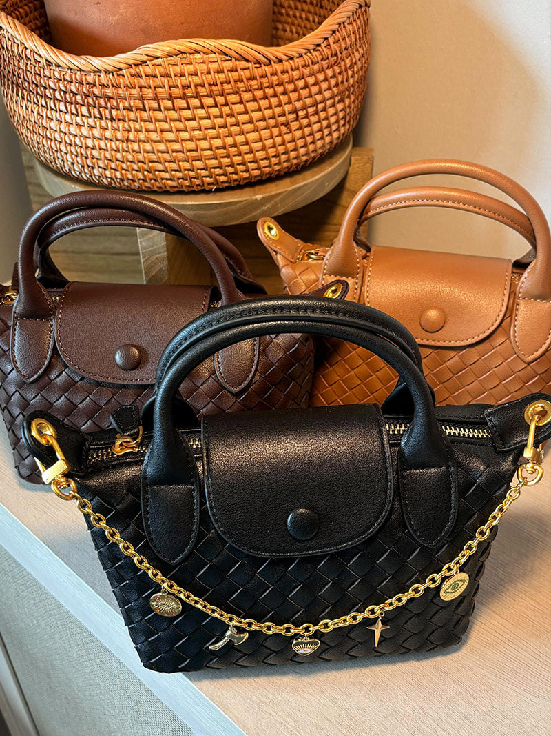 Gemma | Gevlochten Mini-Tas van Kunstleer