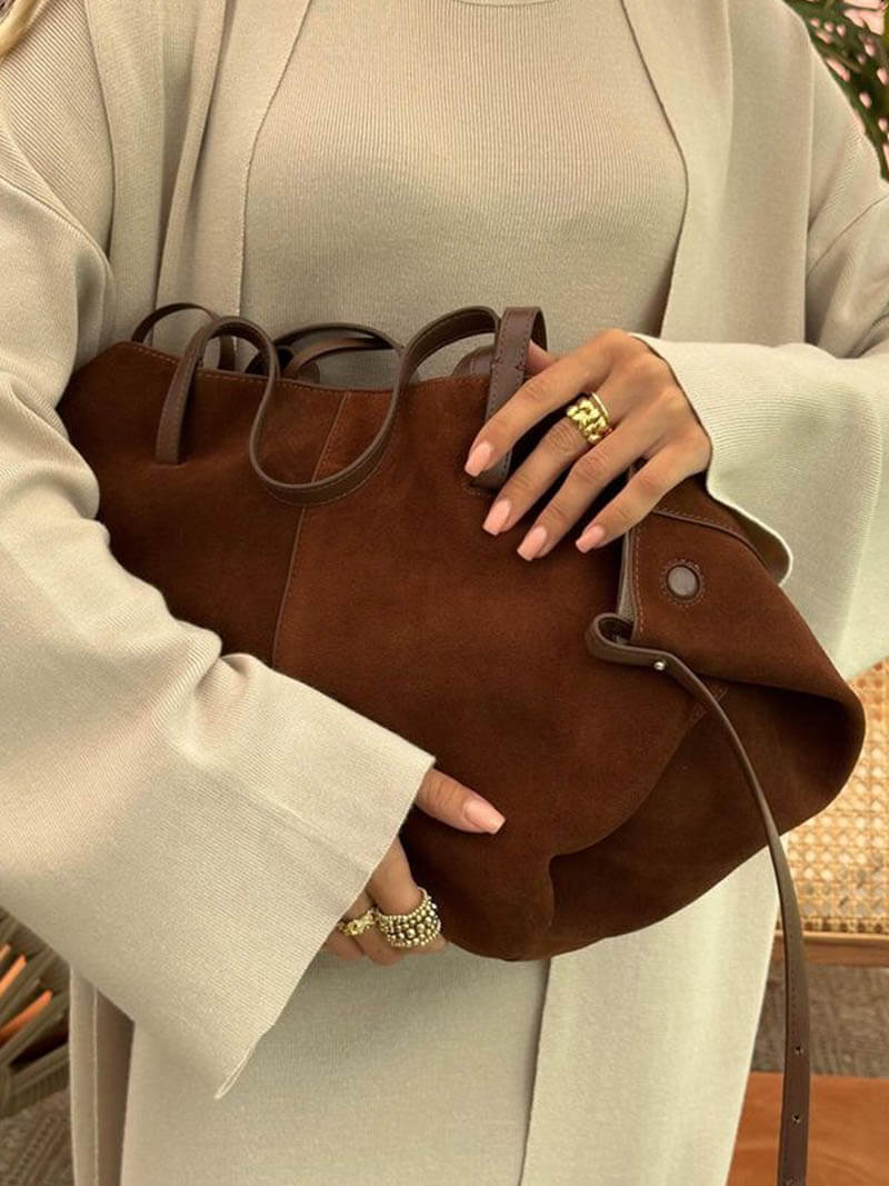 Pauline | Ruime Dames-Shopper-Tas van Suède