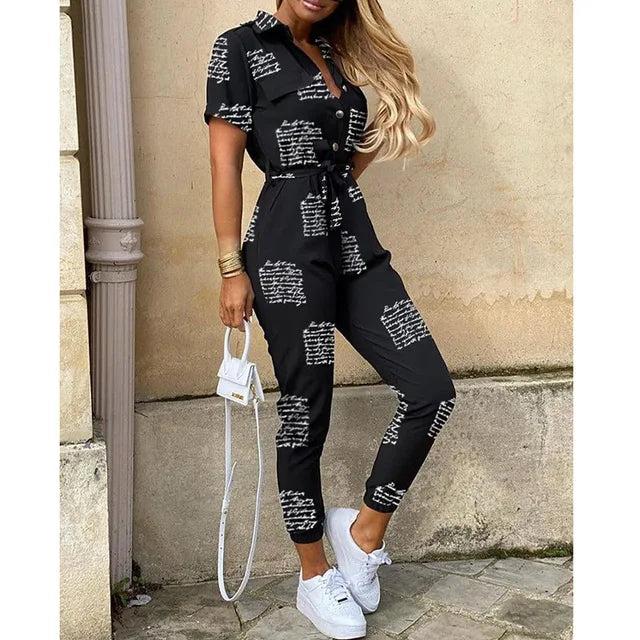 Kendra - Jumpsuit met Knoopsluiting voor Dames