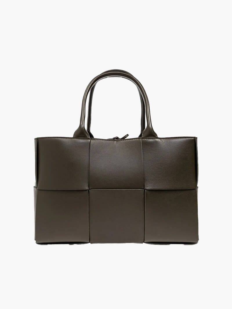 Alicia | Geweven Leren Handtas met Modern Design
