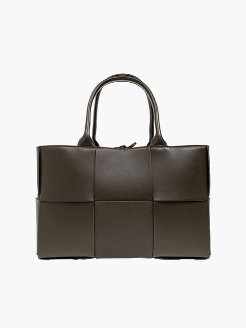 Alicia | Geweven Leren Handtas met Modern Design