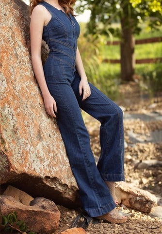 Amalia | Denim Jumpsuit met Open Rug