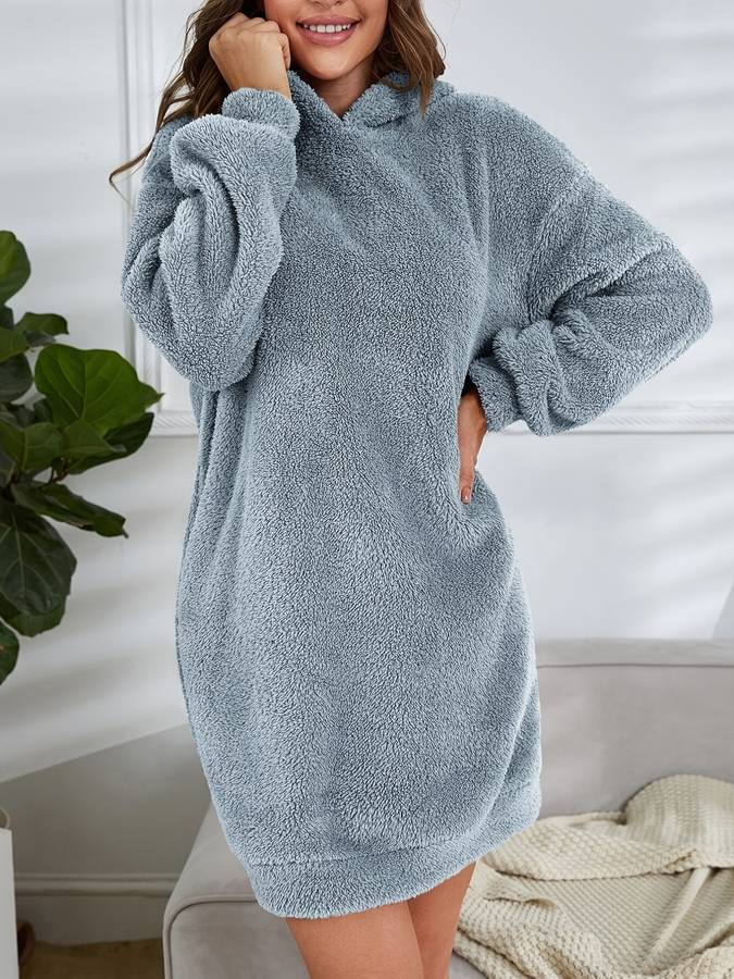 Nyx | Warme teddy dames hoodie met capuchon