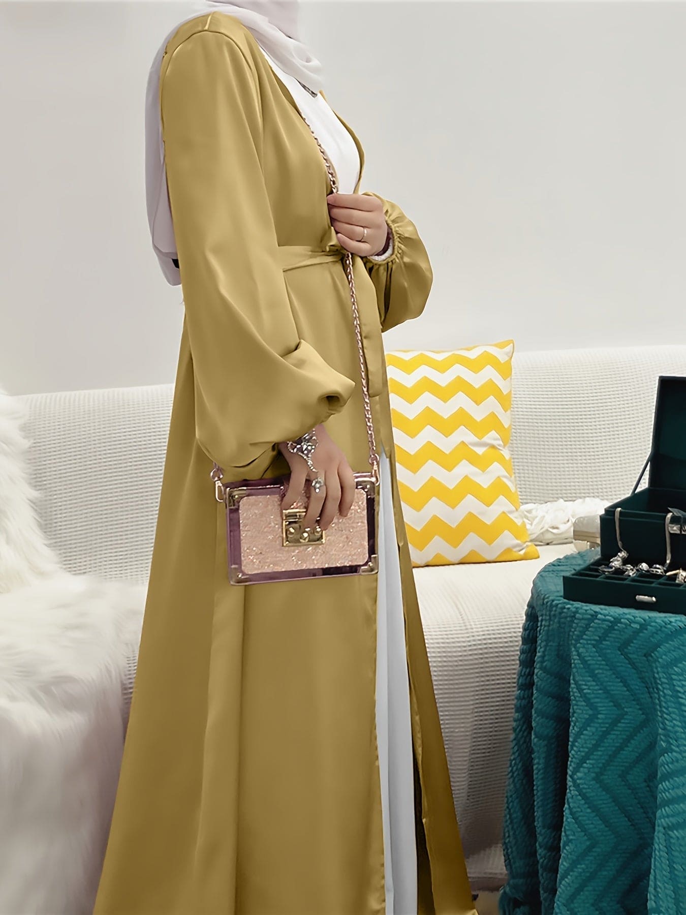 Levant | Elegante Abaya Jurk met Riem - Dames