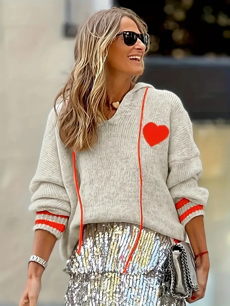 Marinth | Dames Trui met Hart Detail
