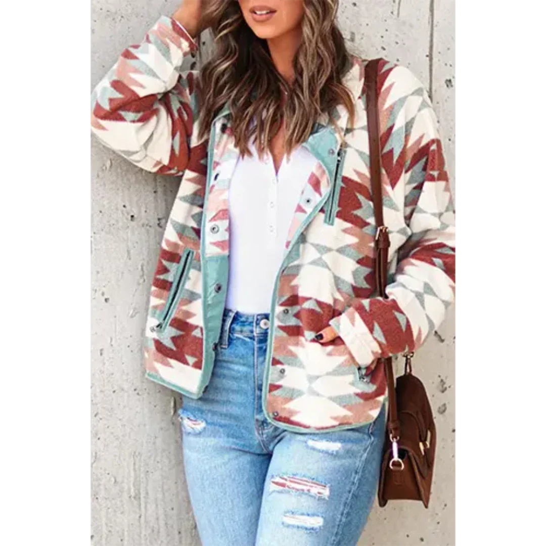 Greta | Bedrukt Vest met Knoopsluiting