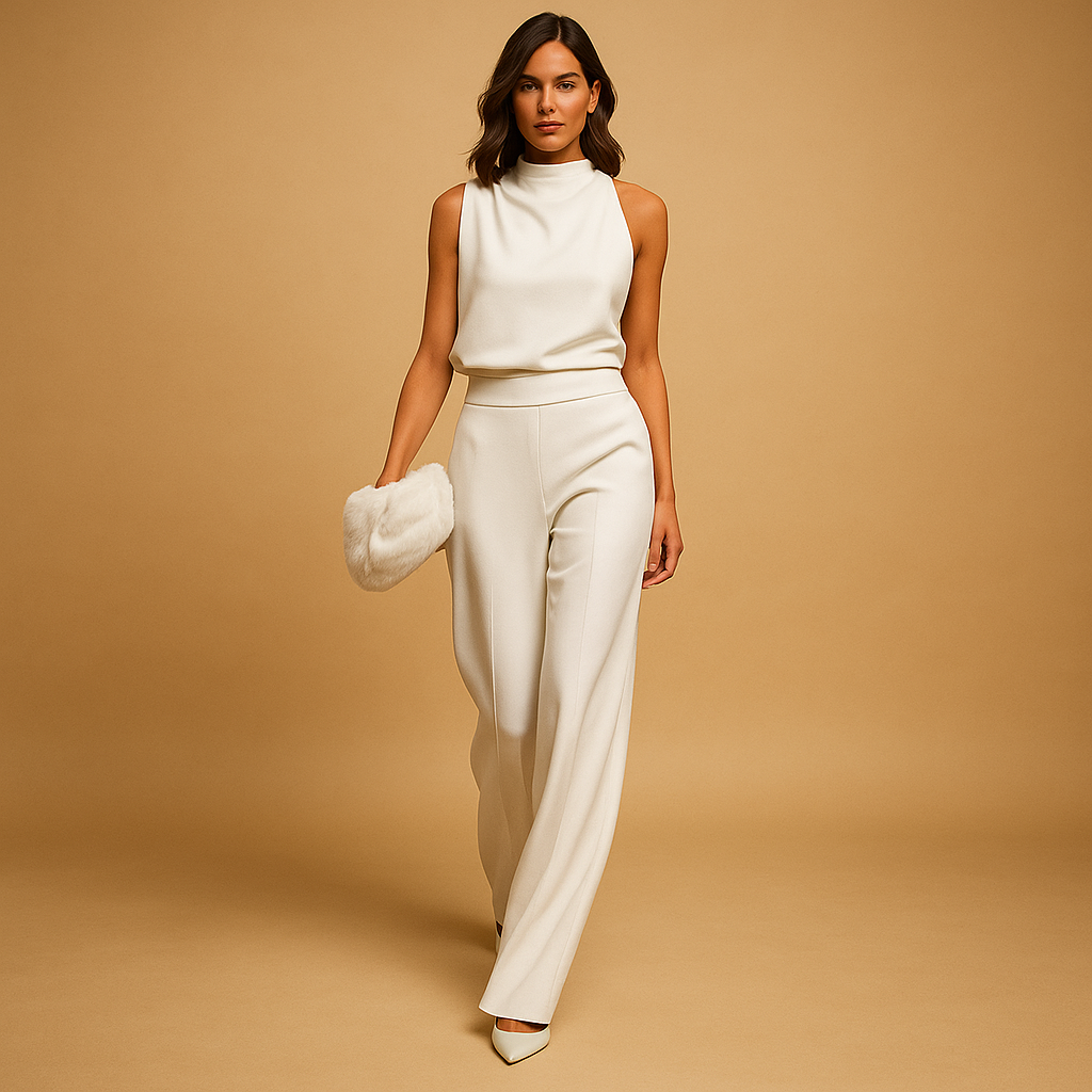 Esma | Luxe jumpsuit met wijde pijpen voor dames
